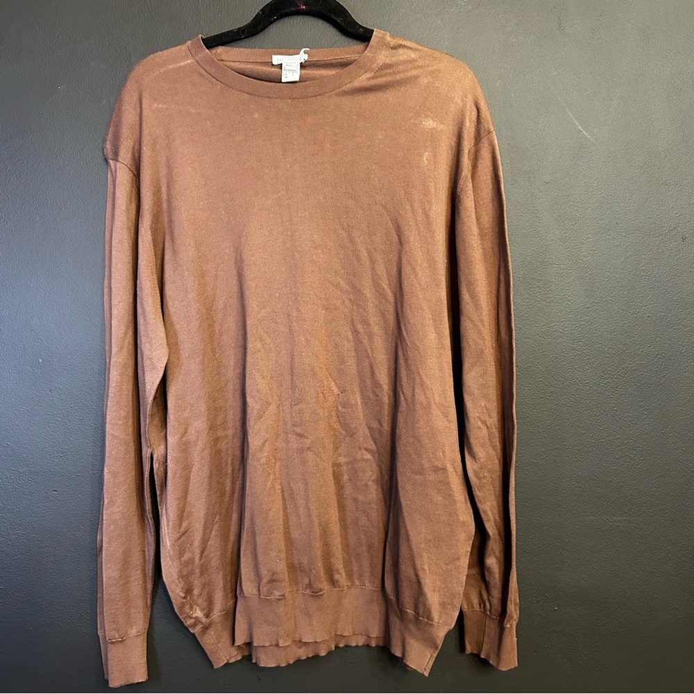 Ballantyne Men's Brown Crewneck Sweater